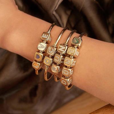 China BOHEMIA PINDU Custom Wholesale Cheap Jewelry Fashion 18k Gold Plated Brass Bracelet For Charm for sale