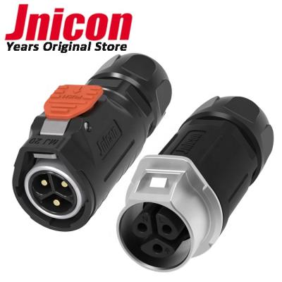 China Waterproof 600V 20A Power Male Female Connector , Jnicon MJ20 Industrial Power Connectors for sale