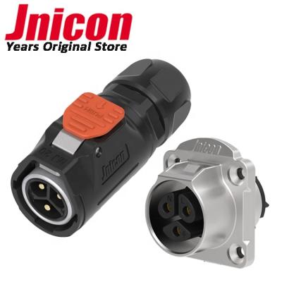 China Power 20A 500V Waterproof Power Connector , Jnicon Panel Mount Power Connector for sale