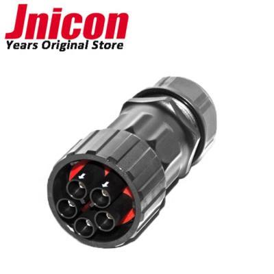 China Waterproof Jnicon 5 Pin Power Cable 50A Circular Connector With Crimping Terminals for sale