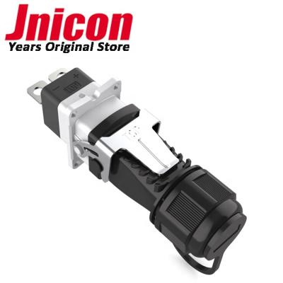 China Power Jnicon 80A Current Connector 2 Pin Male Cable In Line Plug In Waterproof 5G Base Station Power Connector for sale