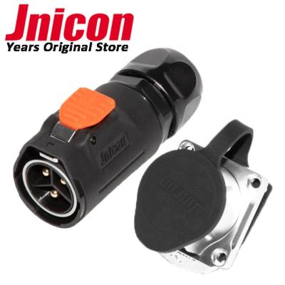 China Power Jnicon 2pin 3pin 4pin MJ24 Model Waterproof Wire To Adjust Flange Receptacle Connector for sale