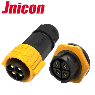 China Jnicon industrial power connector m25 male to female 4pin 30a connector for sale