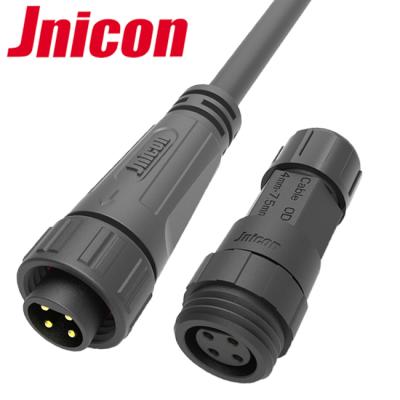 China Power Jnicon IP68 Waterproof Plastic 4 Pin Industrial Power Connector for sale