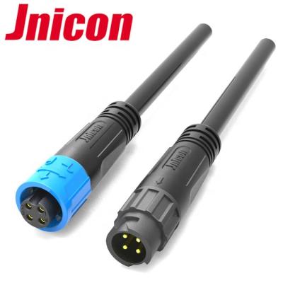 China M12 Automotive Connector 2 3 4 5 Pin Cable Molded Connector IP67 Waterproof For Wall Washer Light for sale