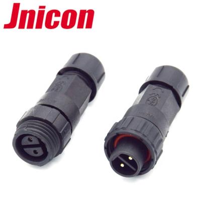 China Power 2 Pin 12V Electrical Plastic Waterproof M16 Cable Connector IP68 for sale