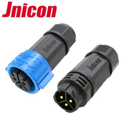 China PA66 M25 Power Male To Female Waterproof 3 Pin Power Cable Connector for sale