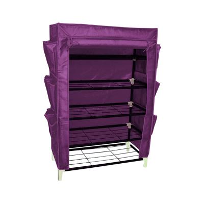 China China Wholesale Modern Foldable Shoe Rack Storage Cabinet with 6 Pockets Each Side for sale