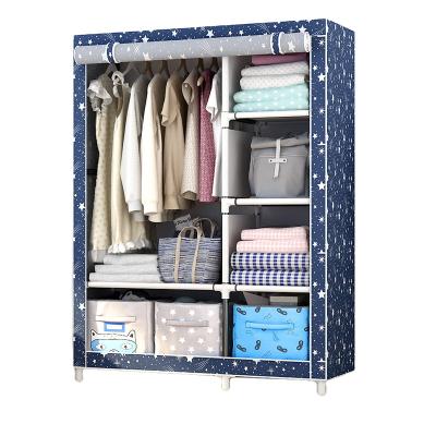 China Tenice Foldable Modern Bedroom Assemble Plastic Folding Portable Wardrobe Cabinet For Clothes Organizer With 420 Oxford Cover for sale