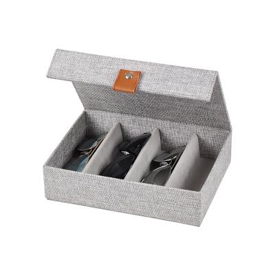 China Modern Cosmetic Nail and Jewelry Storage Box Backup Organizer with Leather Handle for sale