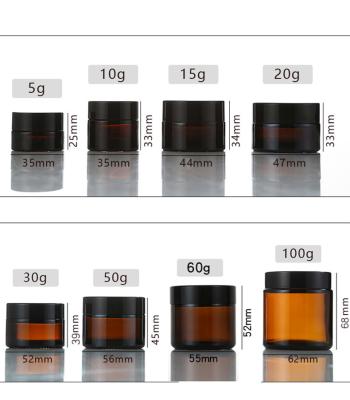 China 15g 30g 50g Cosmetic Packaging Glass Cosmetic Cream OEM Frosted Glass Cream Jar for sale