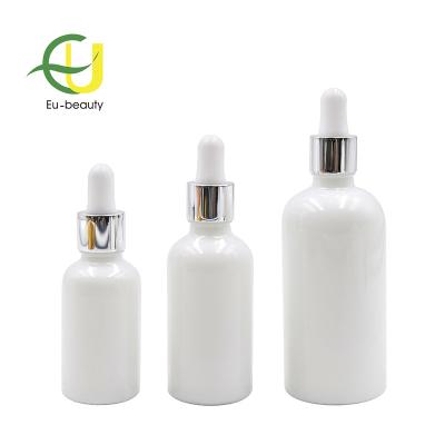 China OEM/ODM 30ml 50ml 100ml porcelain bottle china glass bottle for cosmetic dropper for sale