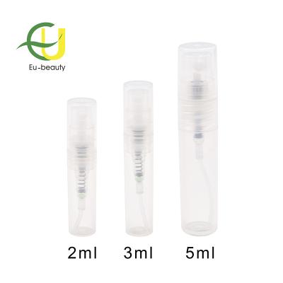 China Perfume Bottles 2ml 3ml 4ml Scent Tester With Snap On Sprayer PP Material for sale