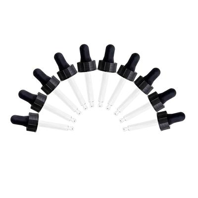 China Spill no 2019 wholesales 20/400 black plastic dropper for 30ml oil bottle for sale