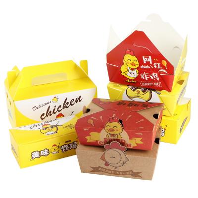 China Hot Selling Recycled Printing Materials Cheap High Quality Paper Takeout Boxes Custom Packaging Take Away Paper Box For Fried Chips Food for sale