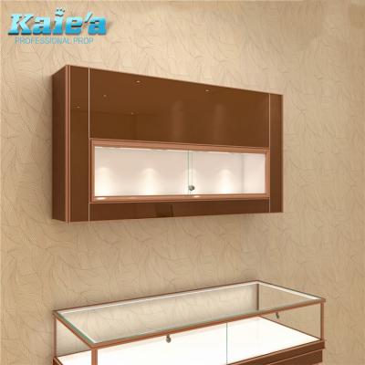 China New Products Modern Glass Wall Display Cabinet , Wall Mounted Jewelry Accessories Display Cabinet for sale