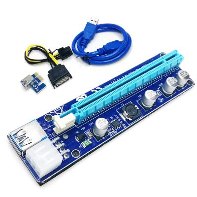 China Metal USB 3.0 Slot 008c Riser Card USB 3.0 Extension Cable Ver 008c PCI-e 1X Pin Interface To Slot 008c Riser Card 16X SATA 15 Pin Power Metal for sale