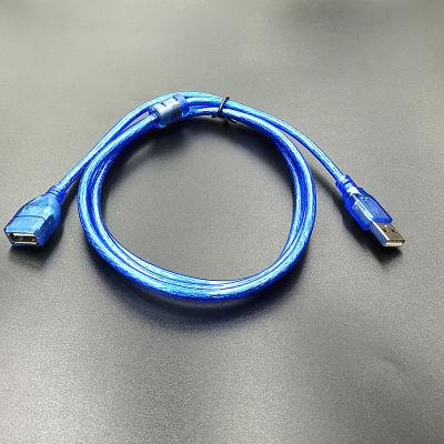 China YX3201 Metal Interface 30cm Nickel Plated Desktop Male to USB Female Extension Cable with Magnetic Ring Shielded High-speed Transmission for sale