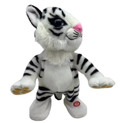 China Plush factory outlet simulation dancing tiger cool shaking his head and twisting the tiger, singing electric cartoon plush toys for sale