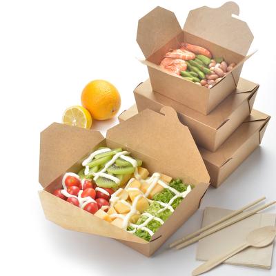 China Wholesale Custom Printed Recyclable Foldable Food Box Food Grade Security Packaging Paper Foldable Sourcing Take Out Box for sale