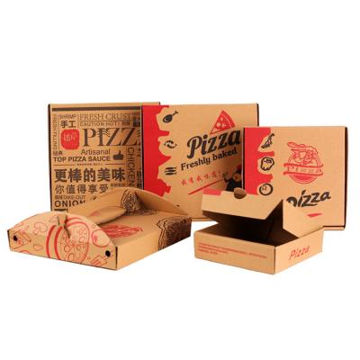 China Recyclable Wholesale Custom Printed Paper Foldable Pizza Box Food Grade Safety Packaging Sourcing Takeout Box for sale