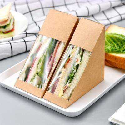 China Wholesale custom printed foldable catering sandwich box food grade safety packaging paper recyclable takeout box for sale