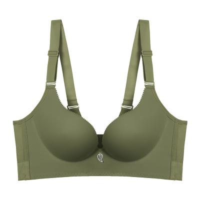 China Wholesale Breathable Simple Underwear Women 3/4 Cup Push Up Wireless Fashion Colorful Sexy Comfortable Bra for sale