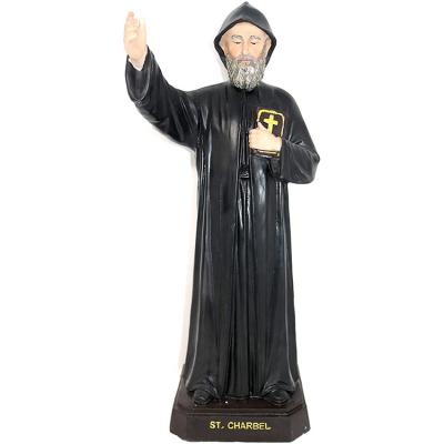 China Europe Holy Figurine Religious Statues, Saint Charbel Religious Statue Decor 5 inch for sale