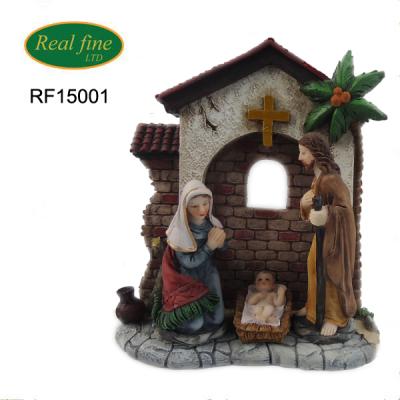 China Wholesale Europe Polyresin Catholic Items Religious Christmas Decoration Nativity Sets for sale