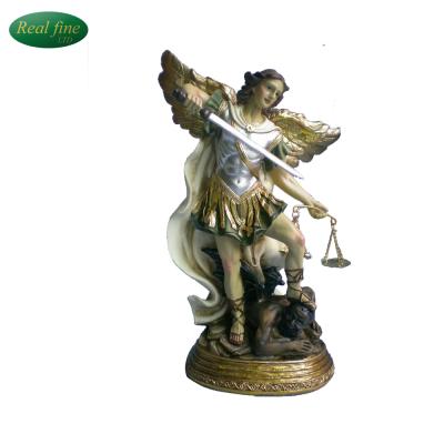 China Europe Trade Assurance Resin Religious St Michael Archangel Statues for sale