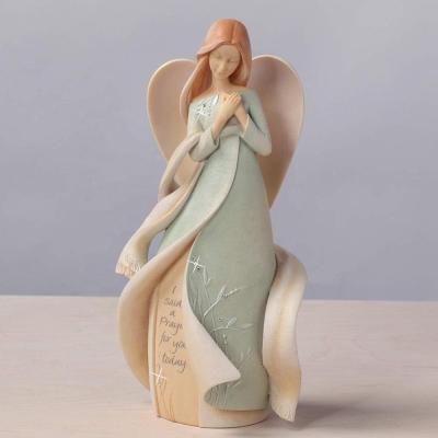 China Prayer Angel Stone Resin Europe Bases Figurine for sale