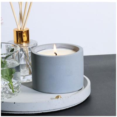 China Europe Cement Aromatherapy Candle Nordic Home Furnishing Scent Diffuser Birthday Gift for sale