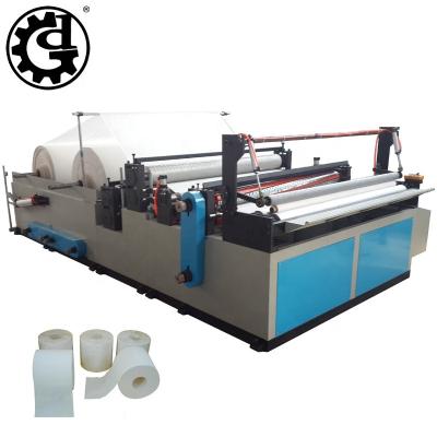 China Factory low price semi automatic embossing toilet paper roll rewinder perforating machine for sale