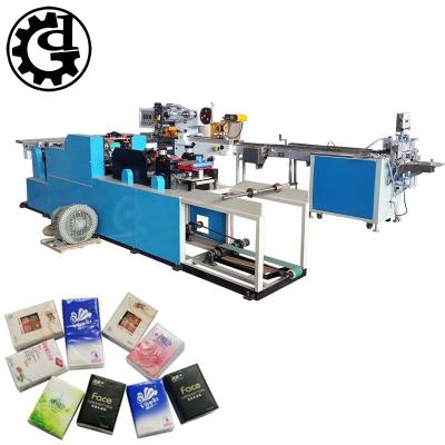 China Folding Unit Facial Tissue Paper Production Line Embossing Folding Pouch Tissue Machinery for sale