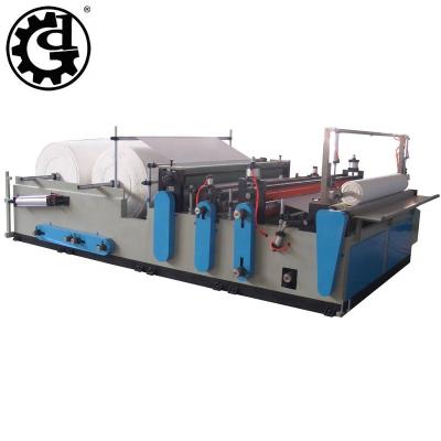 China Slitting Unit Semi Automatic Toilet Paper Rewinding Equipment Slitting Maxi Roll Tissue Machine for sale