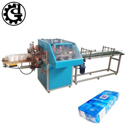 China Factory bathroom semi automatic multi paper rolls packing machine for toilet paper rolls for sale