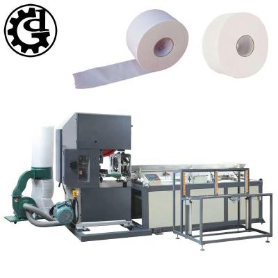 China Automatic Factory Hand Napkin Maxi Roll Slitter Jumbo Toilet Paper Roll Tape Saw Machine Price for sale