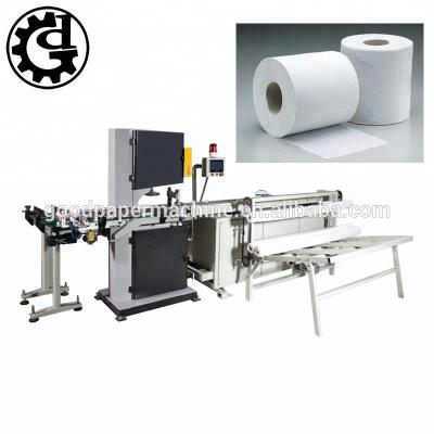 China Factory High Speed ​​Band Saw Toilet Paper Tissue Roll Cutting Machine Price for sale