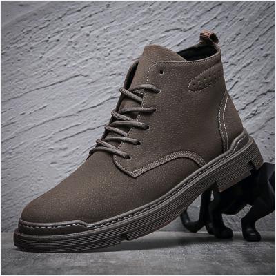 China Steel Toe Boots 2022 Men's Thick Soled New Martin Boots Autumn Casual High Help To Shape British Men's Breathable Shoes for sale