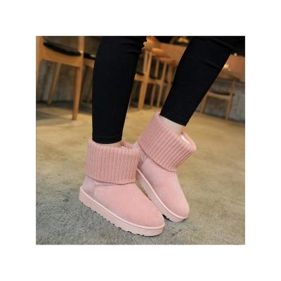 China Fashion trend woolen snow boots new in autumn and winter plus velvet padded cotton shoes short boots tube student female short shoes snow boots for sale