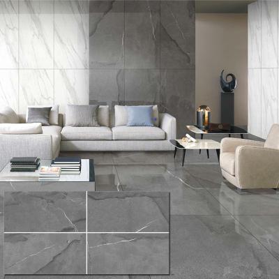 China Rustic Tiles Commercial Cut 600 x 1200 mm Full Body Porcelain Rustic Dark Gray Balcony Kitchen Matte Exterior Floor Tiles for sale