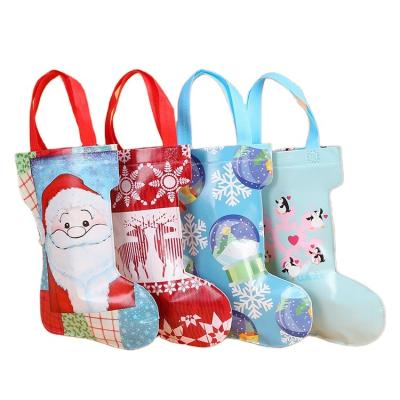 China Festival Decoration/Small Size Santa Stocking Gift Christmas Kids Socks Party Decoration Stocking Christmas Gift Packing for sale