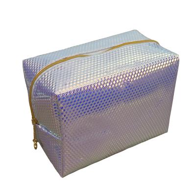 China Professional Fashion Customs PVC Glitter Travel Pouch Cosmetics Packaging Makeup Bag for sale