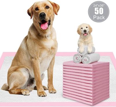 China 2023 New Extra Large Cotton Pink Puppy Pads Dog Pee Pads For Dogs Training Pet Training Rabbit Pet for sale