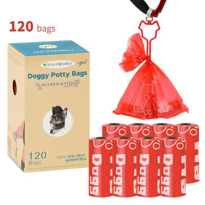 China Hot Sale Retail Stored High Quality 100% Biodegradable Dog Poop Waste Bag In Roll for sale