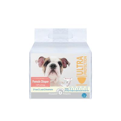 China Wholesale Stocked Ultra Soft Comfortable Disposable Pet Puppy Female Diaper for sale