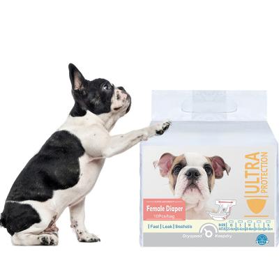 China Hot Sale Female Disposable Dog Diapers High Absorption Soft Stocked Pet Diaper For Dogs for sale