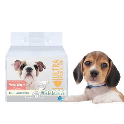 China Stored dog pet diapers wholesale price disposable pet care products for small animals magic tape for sale