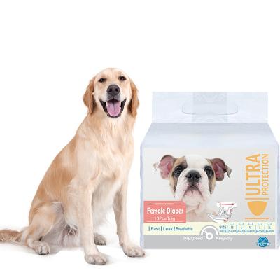 China Stocked High Quality Disposable Dog Diaper For Pet Pants Female Dog Sanitary Diaper for sale