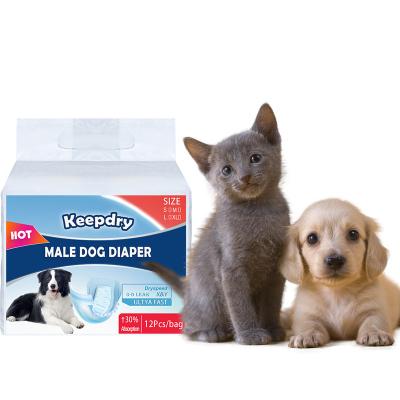 China Wholesale New OEM Gel Stocked Biodegradable Male Dog Diaper Suit Disposable Diaper For Dog for sale